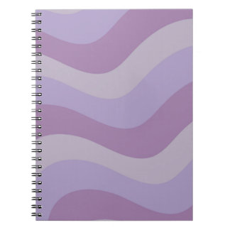 Caderno Espiral Padrão de Estirpe de Fluxo Roxo Líquido da Estirpe