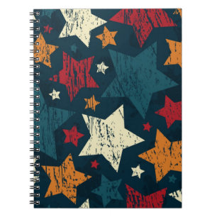 Caderno Espiral Padrão de estrelas