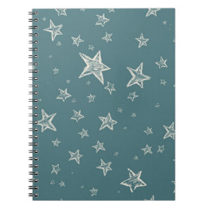 Caderno Espiral Padrão de estrelas