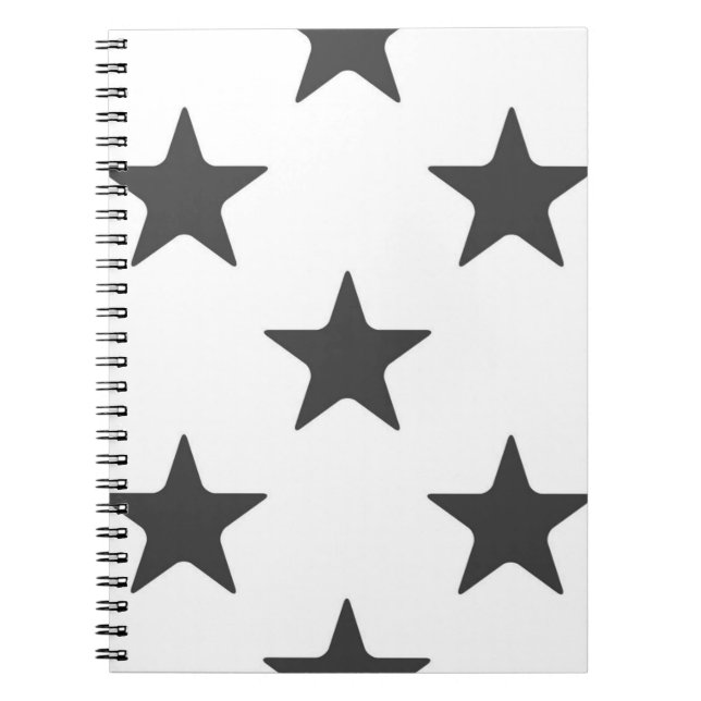 Caderno Espiral Padrão de estrelas (Frente)