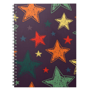 Caderno Espiral Padrão de estrelas