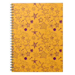 Caderno Espiral Padrão de estrelas