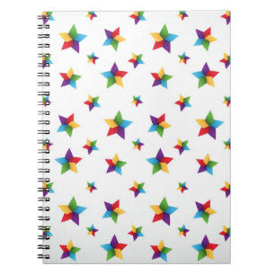 Caderno Espiral Padrão de estrelas