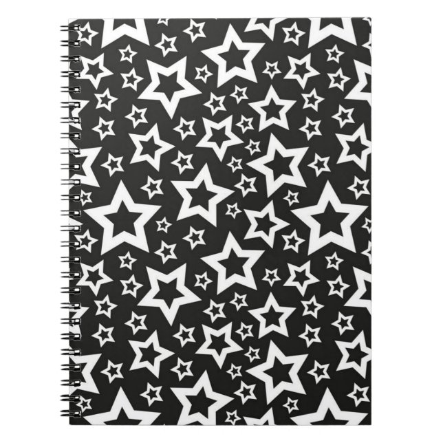 Caderno Espiral Padrão de estrelas (Frente)