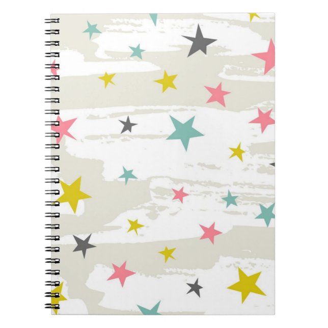 Caderno Espiral Padrão de estrelas (Frente)