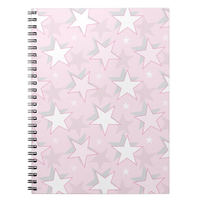 Caderno Espiral Padrão de estrelas de ouro 1 (Frente)