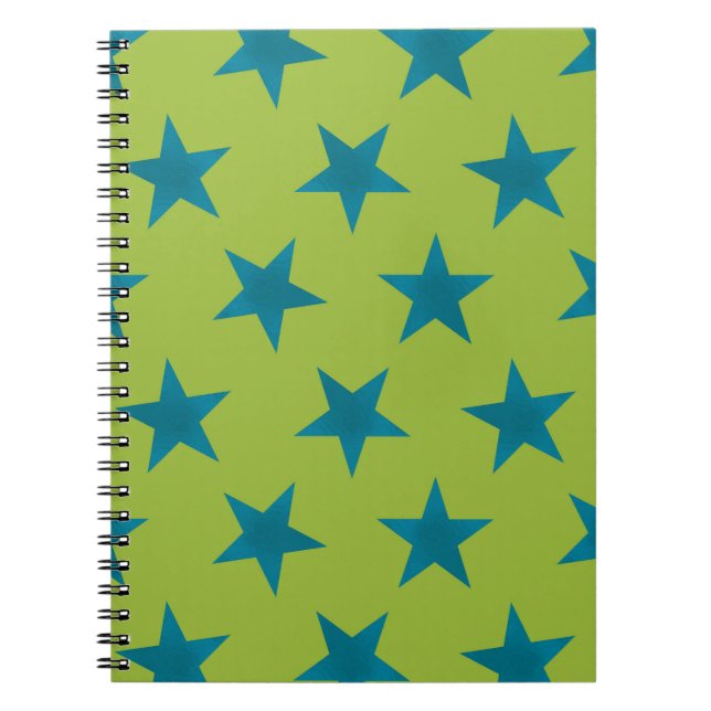 Caderno Espiral Padrão de estrelas de ouro 20 (Frente)