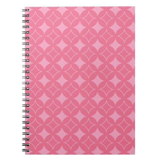 Caderno Espiral Padrão de expedição rosa (Frente)