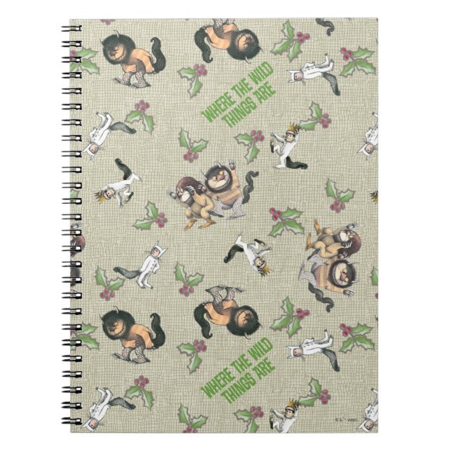 Caderno Espiral Padrão de Férias Wild Rumpus (Frente)