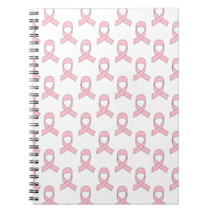 Caderno Espiral Padrão de Fita Rosa