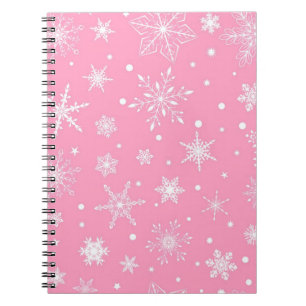 Caderno Espiral Padrão de floco de neve