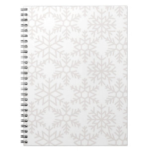 Caderno Espiral Padrão de flocos de neve