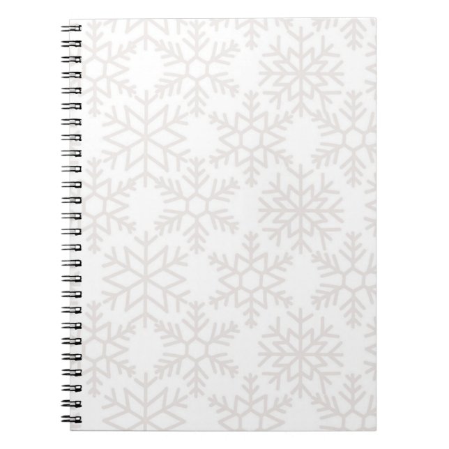 Caderno Espiral Padrão de flocos de neve (Frente)