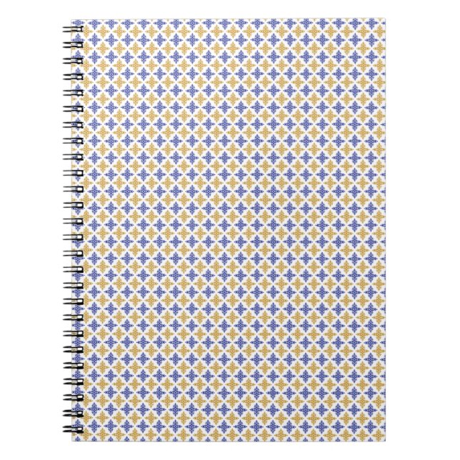 Caderno Espiral Padrão de Flor (Frente)