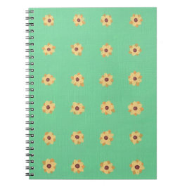 Caderno Espiral Padrão de flor amarela da margarida no notebook ve