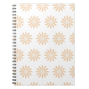 Caderno Espiral Padrão de flores cor-de-rosa. arte, trabalho de ar