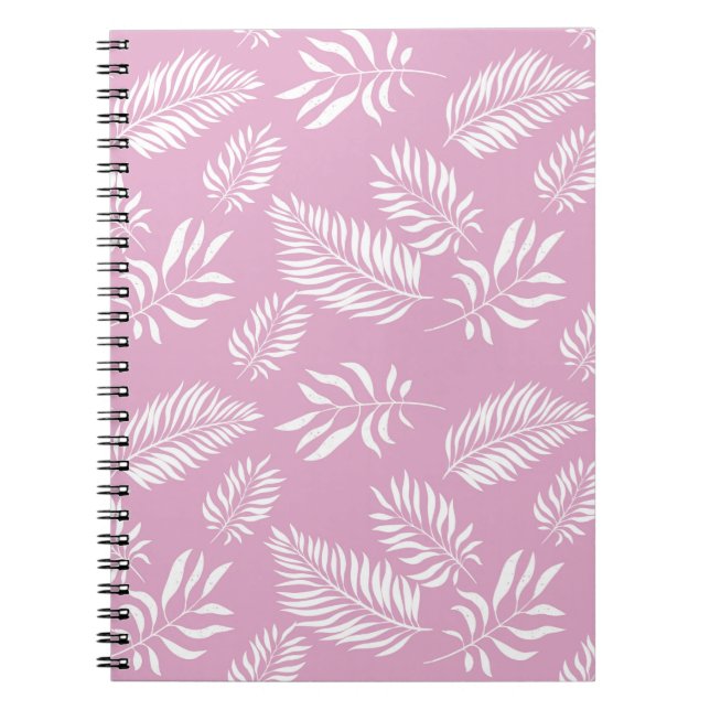 Caderno Espiral Padrão de Folhas 15 (Frente)