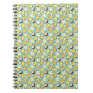Caderno Espiral Padrão de Fruta Tropical de Verão
