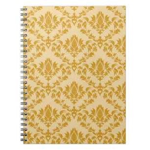 Caderno Espiral Padrão de fundo sem descontinuidades do Damask, ab