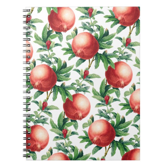 Caderno Espiral Padrão de Garnet (Frente)