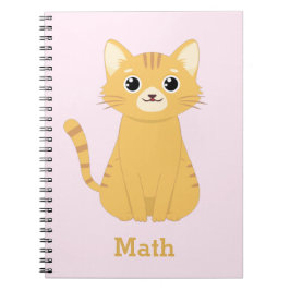 Caderno Espiral Padrão de Gato Personalizado