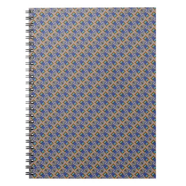 Caderno Espiral padrão de grafite abstrato (Frente)