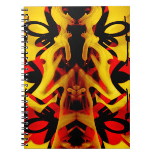 Caderno Espiral Padrão de grafite colorido
