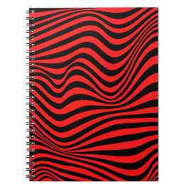 Caderno Espiral Padrão de ilusão óptica ondulada