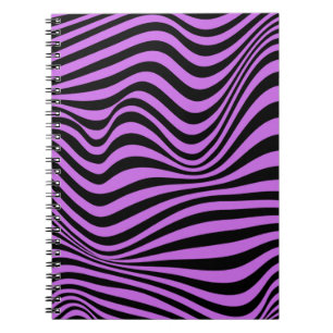 Caderno Espiral Padrão de ilusão óptica ondulada