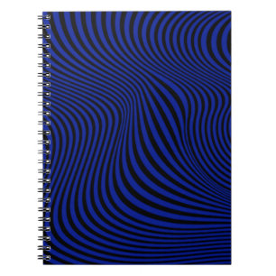 Caderno Espiral Padrão de ilusão óptica ondulada