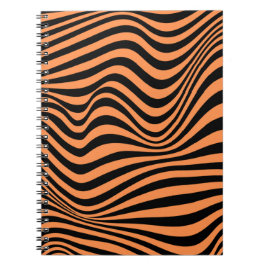 Caderno Espiral Padrão de ilusão óptica ondulada