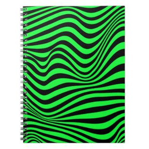 Caderno Espiral Padrão de ilusão óptica ondulada