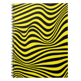 Caderno Espiral Padrão de ilusão óptica ondulada