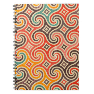 Caderno Espiral Padrão de ilustração das espirais retrorreflectora