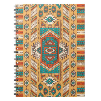 Caderno Espiral Padrão de ilustração sem descontinuidades étnicas 
