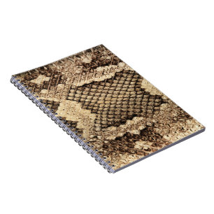 Caderno Espiral Padrão de impressão animal de pele cobra exótica o