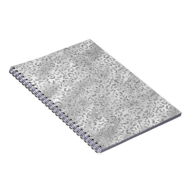 Caderno Espiral Padrão de Impressão da pele do Leopardo de Queijo- (Lado Direito)