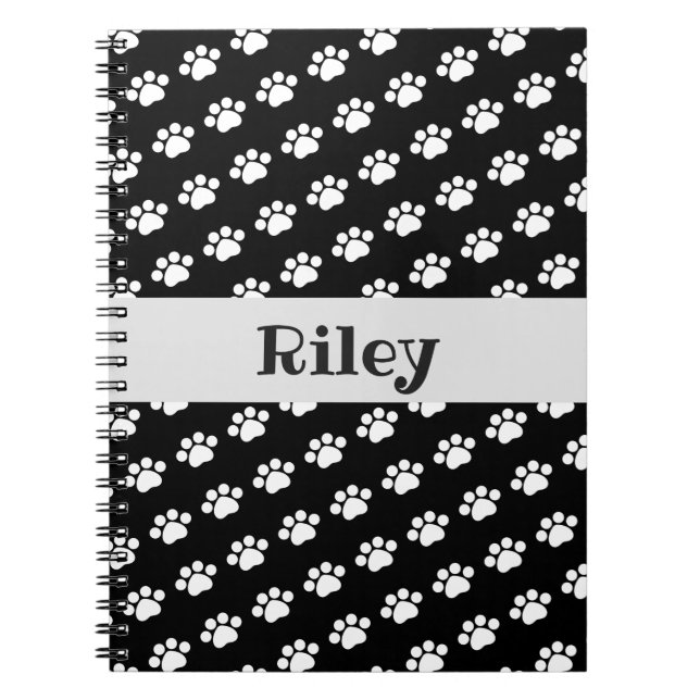 Caderno Espiral Padrão de impressão de tela branca personalizada (Frente)
