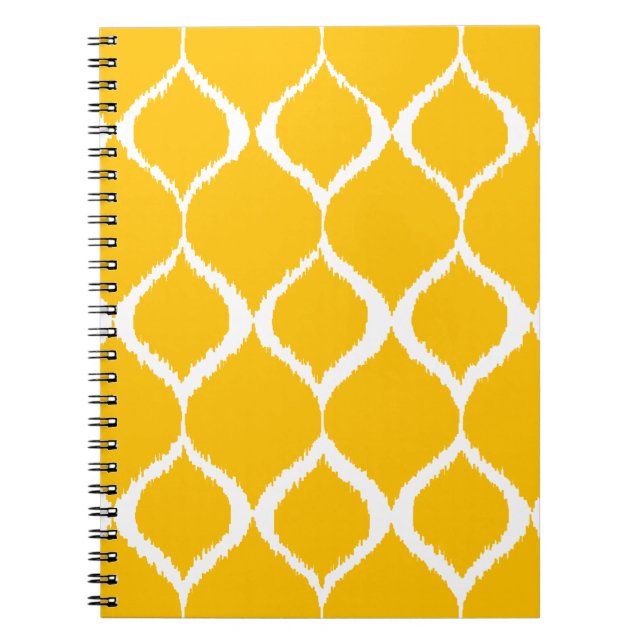 Caderno Espiral Padrão de Impressão de Tribal Ikat Geométrico Amar (Frente)