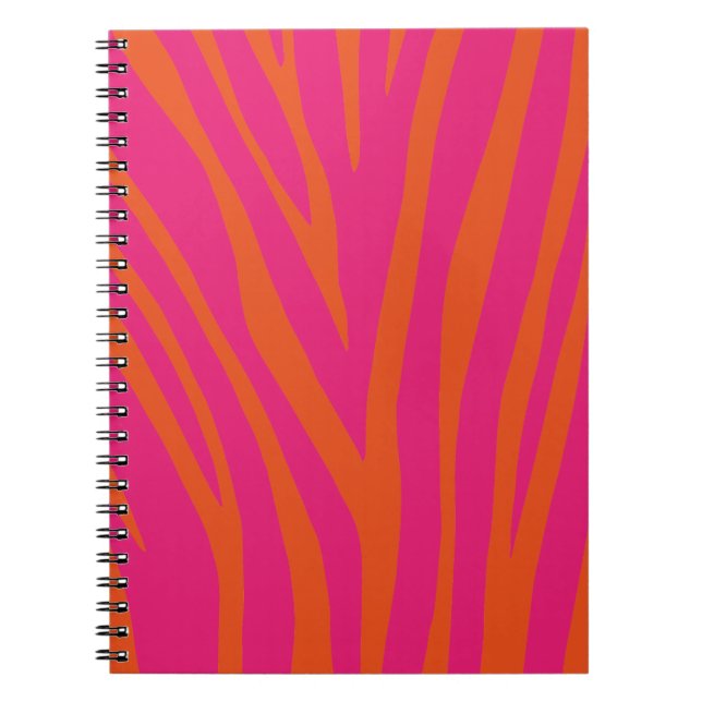 Caderno Espiral Padrão de Impressão de Zebra Moderna (Frente)