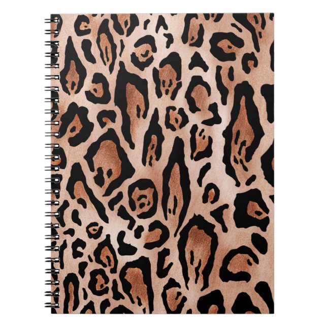 Caderno Espiral Padrão de impressão leopardo (Frente)