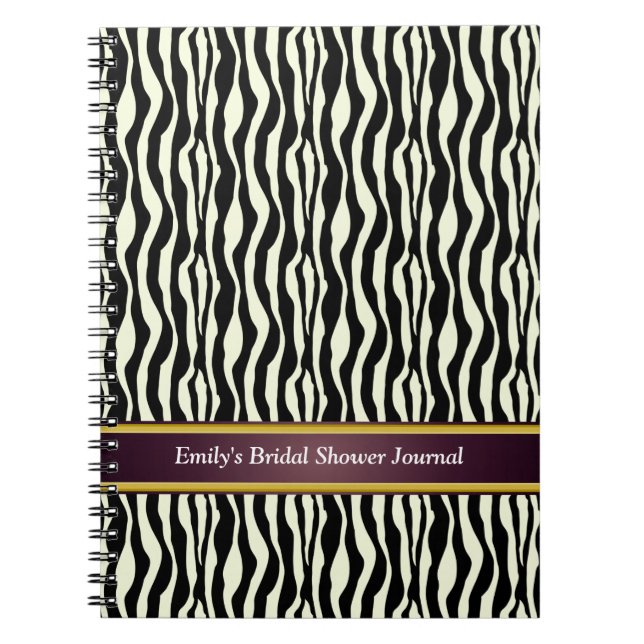 Caderno Espiral Padrão de Impressão Zebra (Frente)