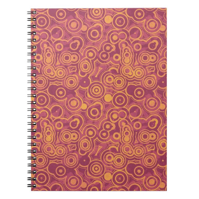 Caderno Espiral Padrão de inclinação dos círculos retrorreflectore (Frente)