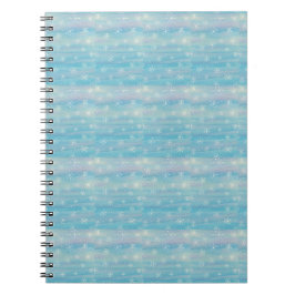 Caderno Espiral Padrão de Inverno em Aquarela