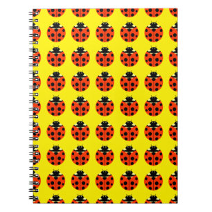 Caderno Espiral padrão de ladybug