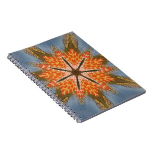 Caderno Espiral Padrão de Leopardo Abstrato: Um Efeito de Caleidos