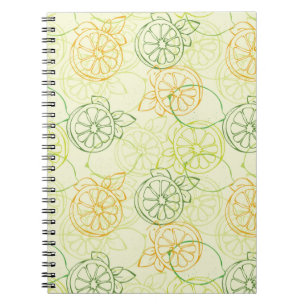 Caderno Espiral Padrão de limão