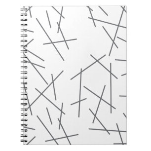 Caderno Espiral Padrão de linha gráfica moderno, simples e confuso