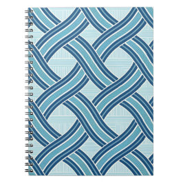 Caderno Espiral Padrão de Linhas Azuis
