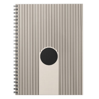 Caderno Espiral Padrão de Linhas de Eclipse